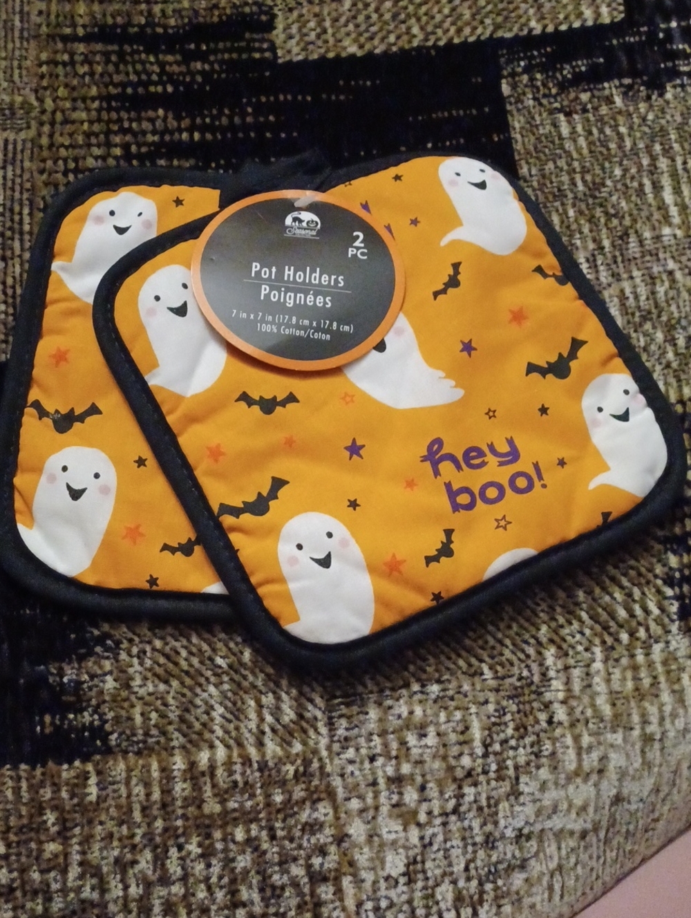 4/$40 New Hallowe'en Print Pot Holders - Set Of 2